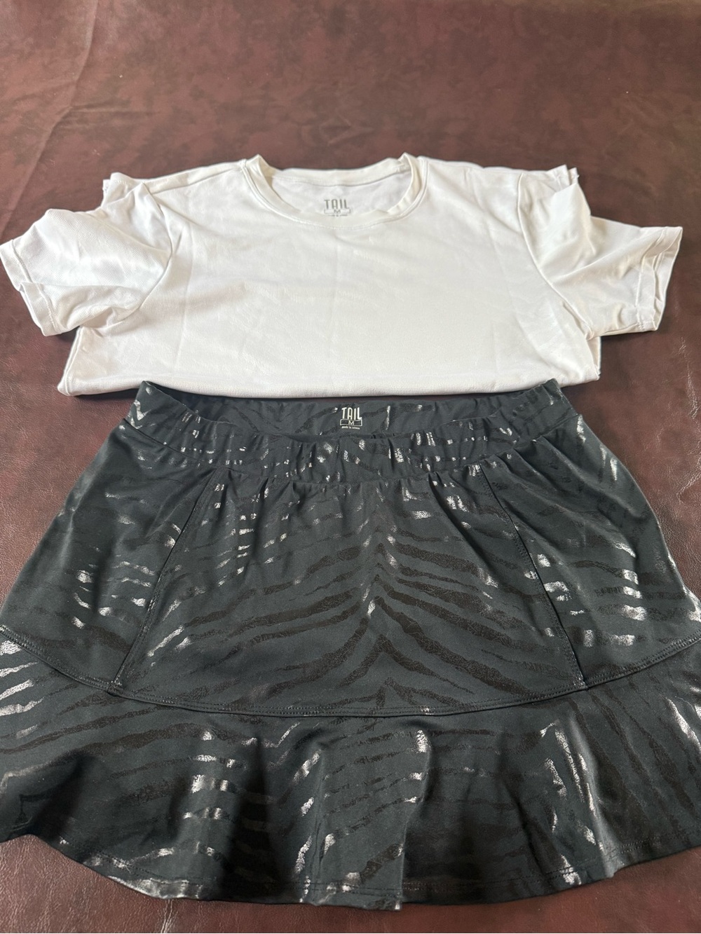 TAIL Metallic Zebra-Print Tennis Outfit